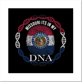 Missouri Its In My DNA - Missourian Flag - Gift for Missourian From Missouri Posters and Art